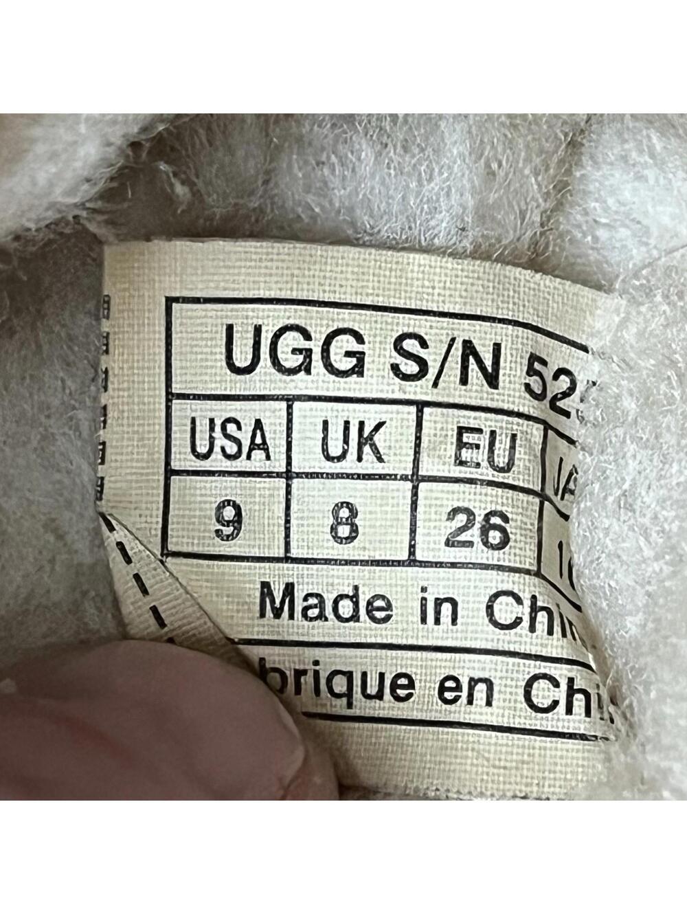 UGG Kids Tasman Slippers Size 9 Chestnut Suede Shearling Lined Unisex Slip On - Picture 10 of 11
